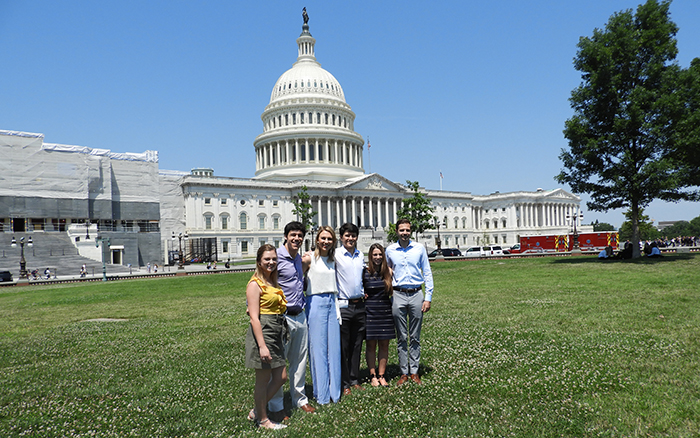 2019 Health Policy Fellows outside of the Capitol